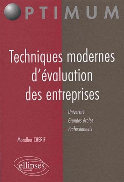 Techniques modernes d'évaluation des entreprises