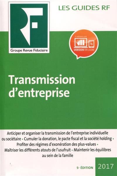 Transmission d'entreprise 2017