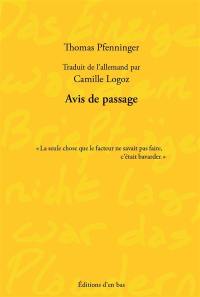 Avis de passage