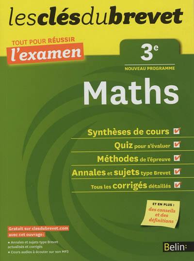 Maths 3e : nouveau programme