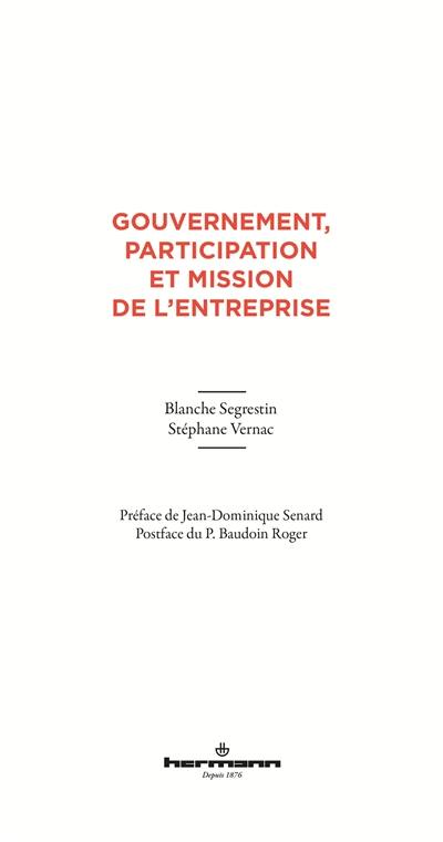 Gouvernement, participation et mission de l'entreprise