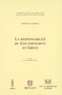 La responsabilité du gouvernement en Grèce