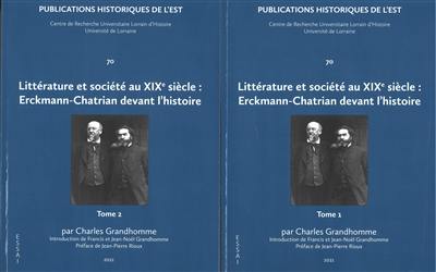 Littérature et société au XIXe siècle : Erckmann-Chatrian devant l'histoire