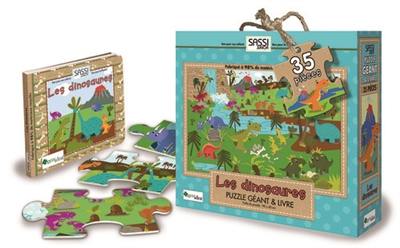 Coffret livre et puzzle Les dinosaures - Sassi