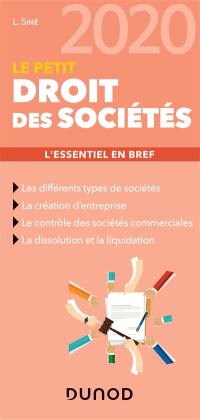 Le petit droit des sociétés 2020 : l'essentiel en bref