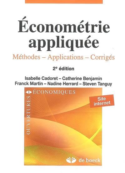 Econométrie appliquée : méthodes, applications, corrigés