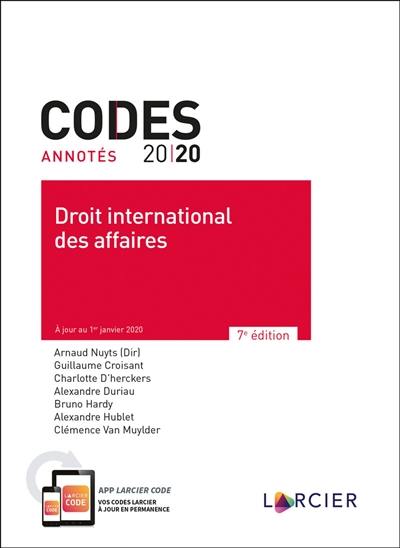 Droit international des affaires 2020