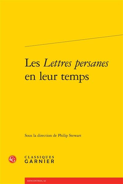 Les Lettres persanes en leur temps