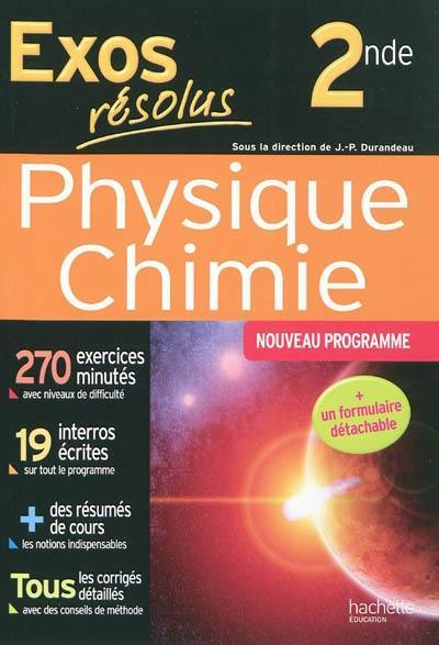 Physique chimie 2de : nouveau programme