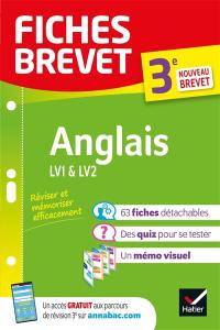 Anglais, LV1 & LV2, 3e : nouveau brevet