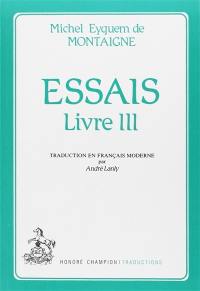 Essais, Livre III