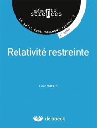 La relativité restreinte : 1er cycle et M1