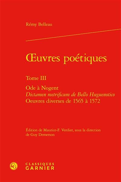 Oeuvres poétiques. Vol. 3