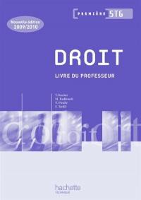 Droit première STG : livre du professeur