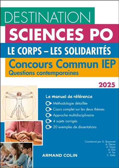 Concours commun IEP : questions contemporaines 2025 : le corps, les solidarités