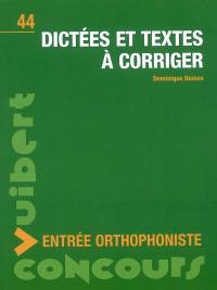 Dictées et textes à corriger