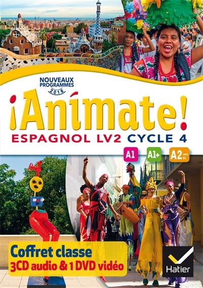 Animate ! cycle 4 : coffret CD audio classe + DVD vidéo