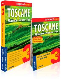 Toscane : Florence, Sienne, Pise : 3 en 1, guide + atlas + carte