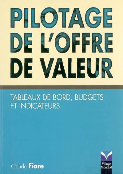 Pilotage de l'offre de valeur : tableaux de bord, budgets et indicateurs