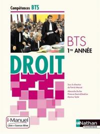 Droit BTS 1re année : i-manuel, livre + licence élève