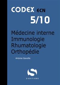 Médecine interne, immuno-allergologie, rhumatologie, orthopédie