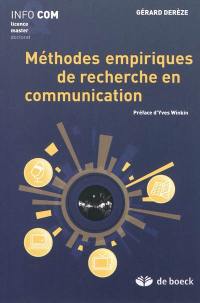 Méthodes empiriques de recherche en communication