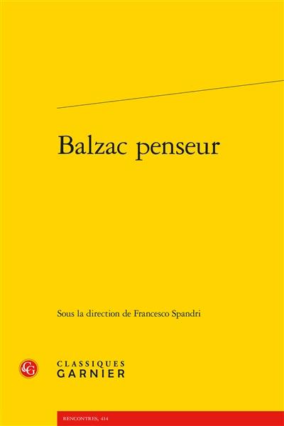 Balzac penseur