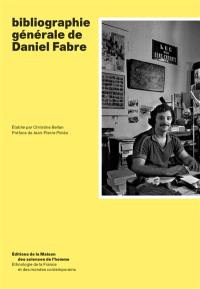 Bibliographie générale de Daniel Fabre