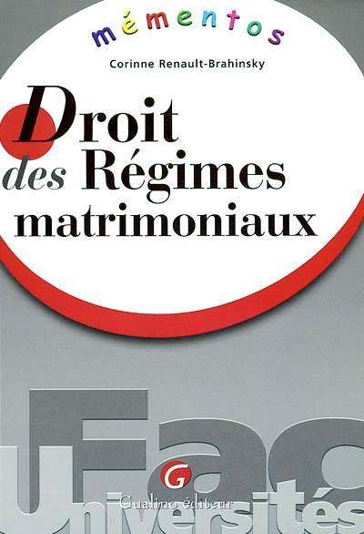 Droit des régimes matrimoniaux