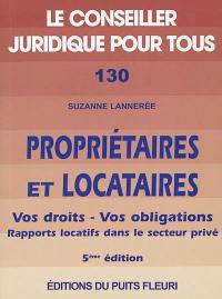 Propriétaires et locataires : droits et obligations dans le secteur privé (lois des 6 juillet 1989 et 13 décembre 2000) : locaux d'habitation, locaux mixtes