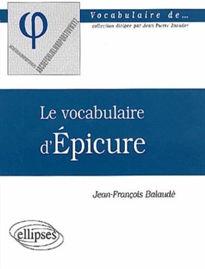 Le vocabulaire d'Epicure