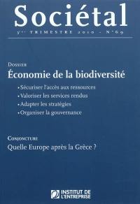 Sociétal, n° 69. Economie de la biodiversité