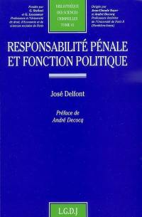 Responsabilité pénale et fonction politique