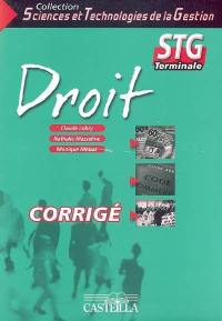 Droit terminale STG : corrigé