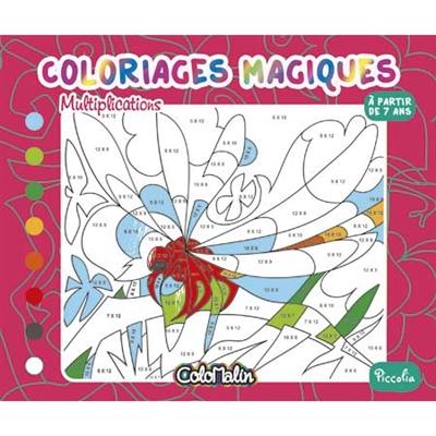 Coloriages magiques. Multiplications