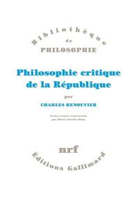 Philosophie critique de la République