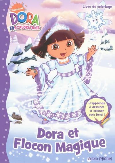 Dora et Flocon magique : livre de coloriage