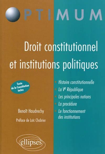 Droit constitutionnel et institutions politiques