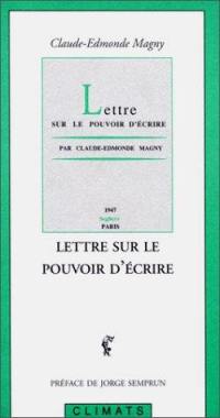 Lettre sur le pouvoir d'écrire