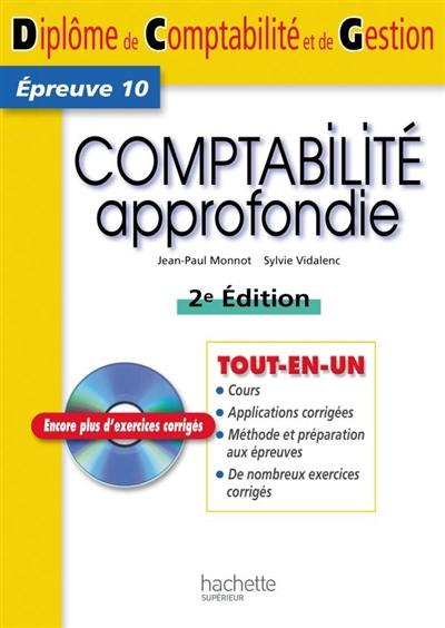 Comptabilité approfondie, épreuve 10