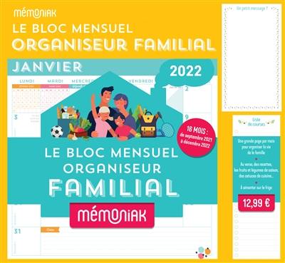 Le bloc organiseur mensuel 2021-2022