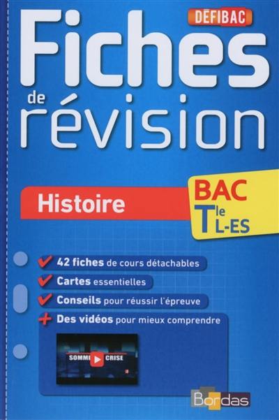 Histoire, bac terminale L, ES : fiches de révision