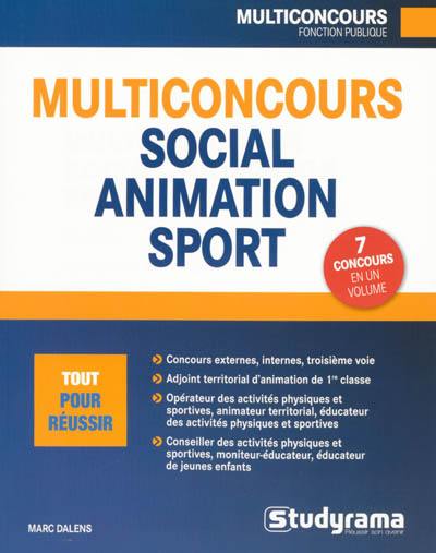 Multiconcours social, animation, sport