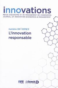 Innovations, n° 59. L'innovation responsable