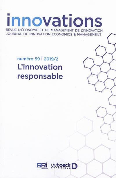 Innovations, n° 59. L'innovation responsable