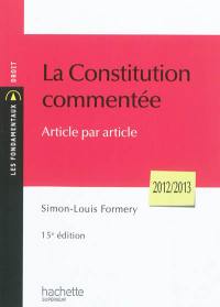 La Constitution commentée article par article