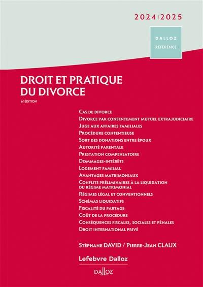 Droit et pratique du divorce 2024-2025