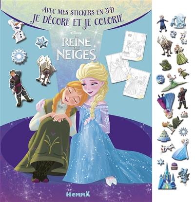 La reine des Neiges : avec mes stickers en 3D je décore et je colorie