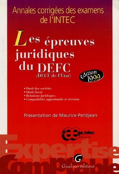 Les épreuves juridiques du DEFC : DECF de l'Etat