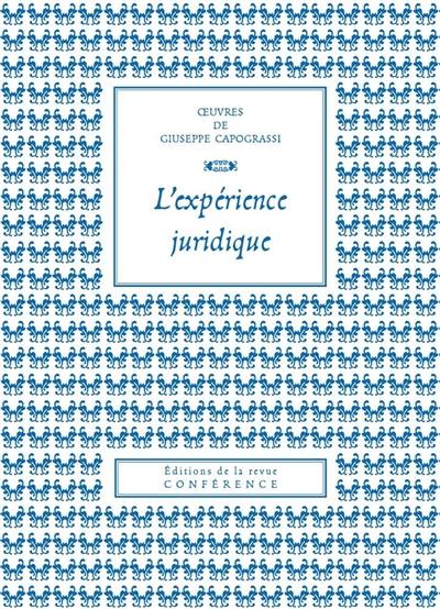 Oeuvres de Giuseppe Capograssi. Vol. 6. L'expérience juridique